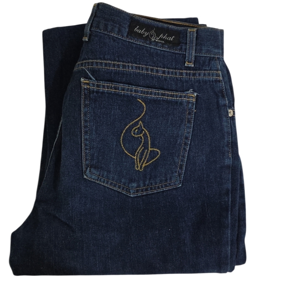 Baby Phat Dark Wash Jeans Straight Leg Size 11 Juniors